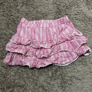 Andy & Evan Pink and White Striped Skirt